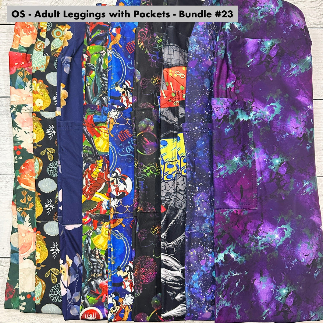 OS - Adult Leggings with Pockets Bundle - 23