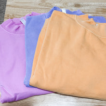 Garment dyed mock necks