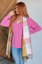 Keep Me Cozy Checkered Fringe Scarf in Pine and Petals - Sunshine Styles Boutique