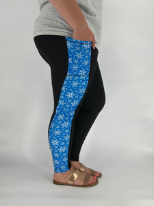 Blue Snowflake SIDE Design w/ Pockets