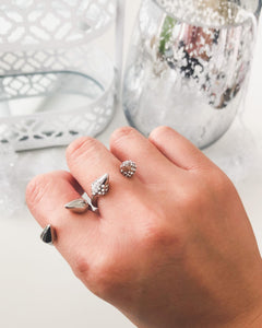 Spike Collection - Silver Ring Set