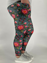 Pink Floral Leggings w/ Pockets