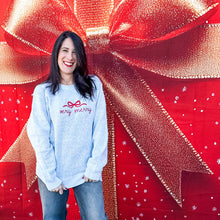 Very merry embroidered knit sweatshirt