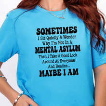 Wholesale Not In A Mental Asylum Graphic Tee - Heather Aqua