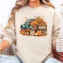 Wholesale Autumn Truck Pumpkin Graphic Sweatshirt - Sand