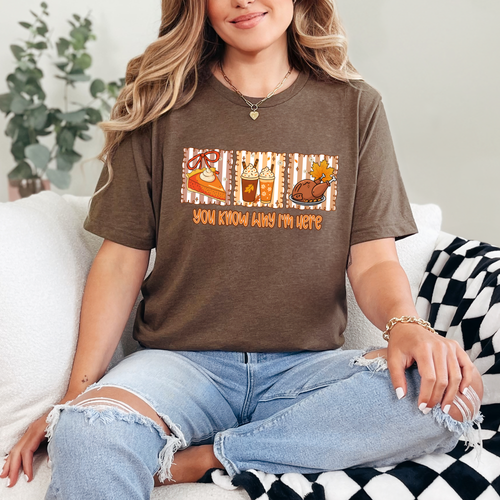 Why I'm Here Pie & Turkey Graphic Tee