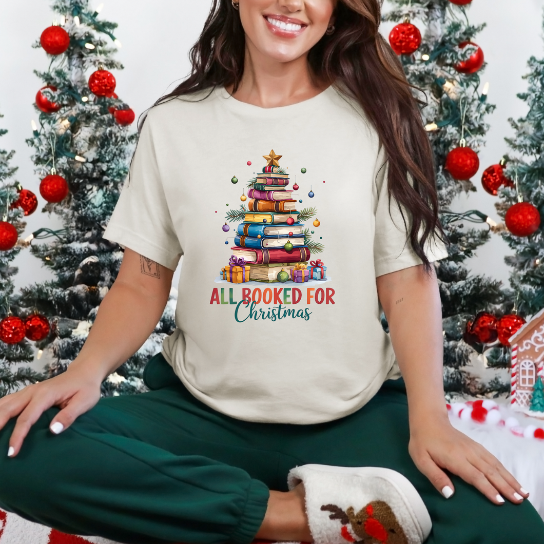 Booked for Christmas Tree Graphic Tee