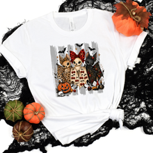 Wholesale Cute Halloween Bats Graphic Tee - White