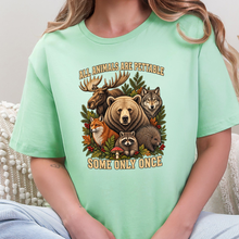 Wholesale Animals Pettable Only Once Graphic Tee - Mint