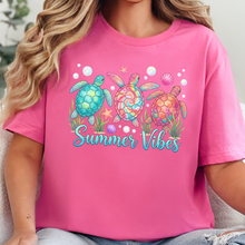 Wholesale Summer Vibes Sea Turtles Graphic Tee - Charity Pink Tee