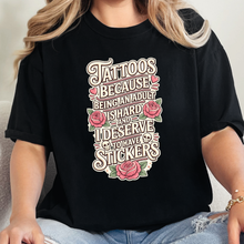 Wholesale Deserve to have Stickers Graphic Tee - Black