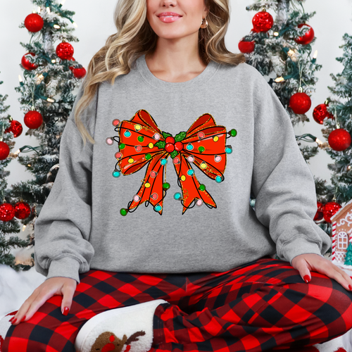 Red Bow with Lights Sweatshirt