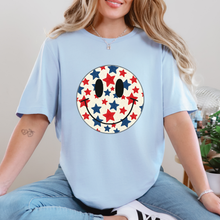Red, White & Blue Smiley Graphic Tee - Sunshine Styles Boutique