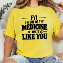 Wholesale Medicine Makes Me Like You Graphic Tee - Heather Yellow Gold
