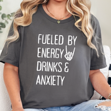 Wholesale Fueled By Energy Drinks Graphic Tee - Asphalt Tee