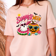 Wholesale Summerween Ghost Graphic Tee - Peach