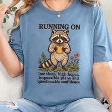 Wholesale Running on Low Sleep Graphic Tee - Steel Blue