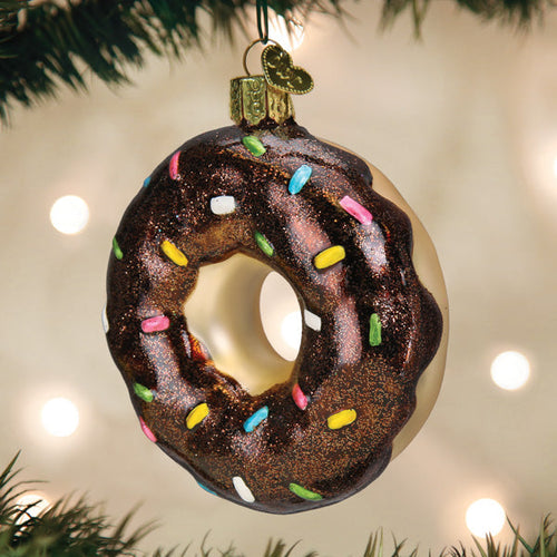 Chocolate Sprinkles Donut Ornament