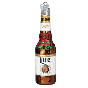 Holiday Miller Lite Bottle Ornament