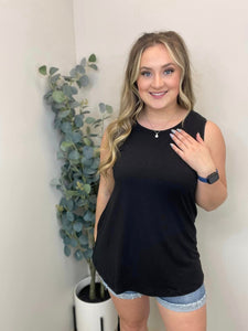 Black Flowy Tank Top