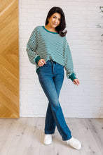 Too Good to be True Striped Drop Shoulder Top in Green