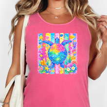 Wholesale Preppy Summer Turtle Graphic Tank Top - Crunchberry