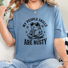 Wholesale People Skills are Rusty Graphic Tee - Steel Blue Tee