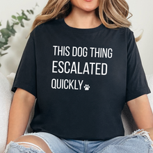 Wholesale This Dog Thing Escalated Quickly Graphic Tee - Heather Black