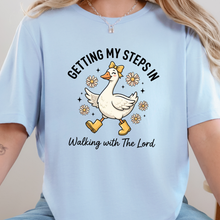 Wholesale Steps in Walking with the Lord Graphic Tee - Baby Blue