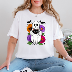 Cat and Ghost Graphic Tee
