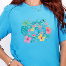 Floral Sea Turtle Graphic Tee