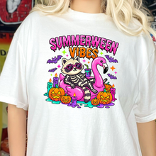 Wholesale Summerween Vibes Raccoon Graphic Tee - White