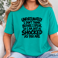 Wholesale Shocked As You Are Graphic Tee - Teal