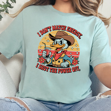 Wholesale Shut the Power Off Graphic Tee - Dusty Blue