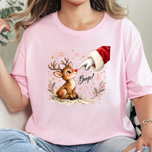 Wholesale Boop Reindeer Graphic Tee - Soft Pink
