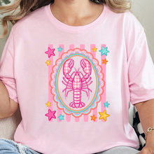 Wholesale Pink Lobster Graphic Tee - Soft Pink