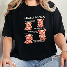 Wholesale 4 Levels of Crazy Graphic Tee - Black Tee