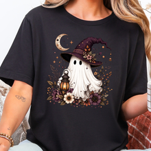 Wholesale Witch Hat Ghost Graphic Tee - Black