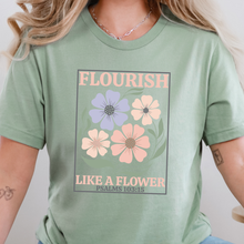 Wholesale Flourish Like a Flower Graphic Tee - Sage Tee