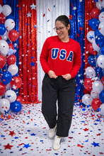 USA glitter and sequin embroidery design - Sunshine Styles Boutique