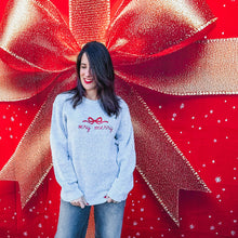 Very merry embroidered knit sweatshirt