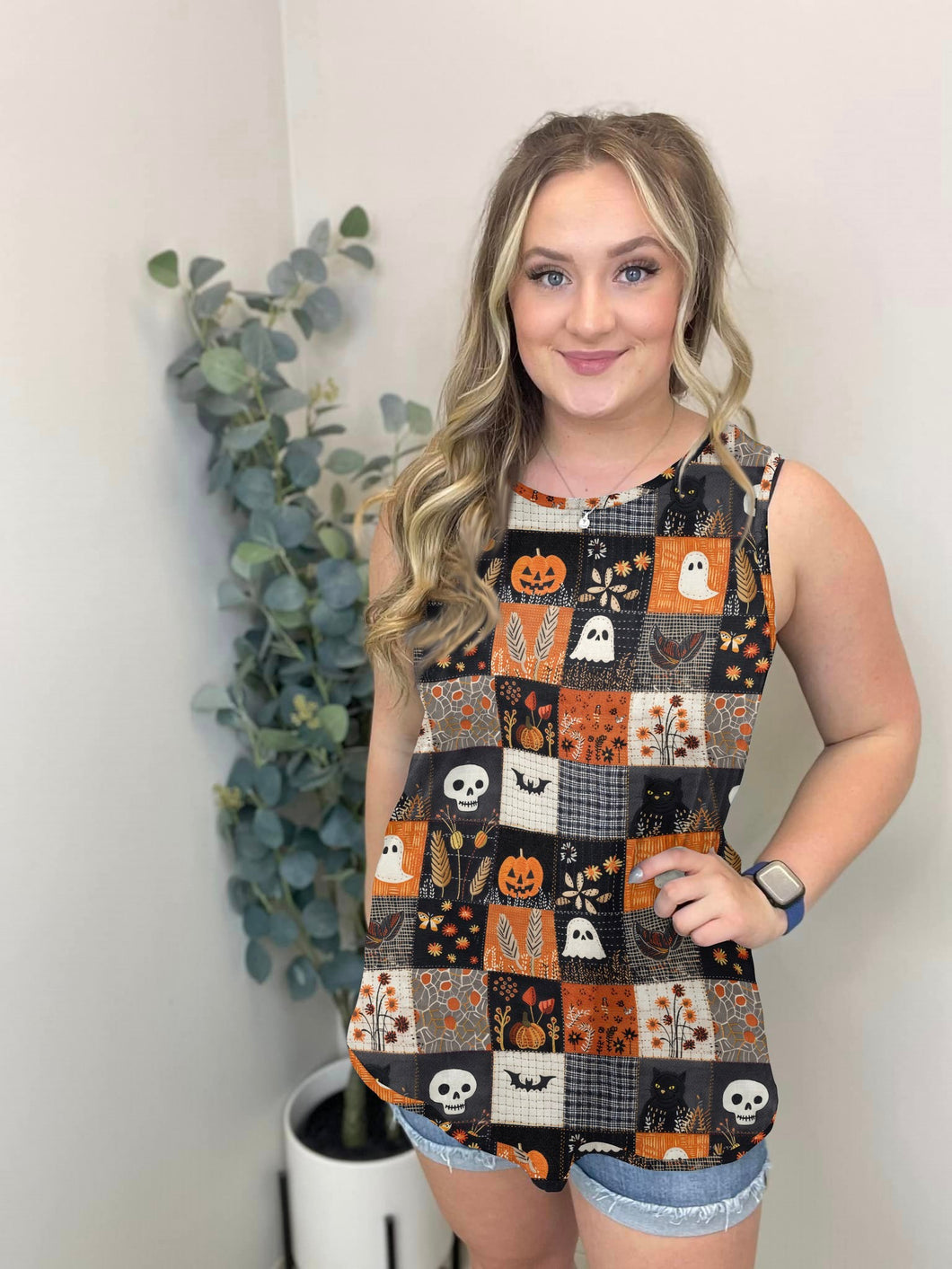 Spooky Patch Tank Top