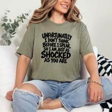Wholesale Shocked As You Are Graphic Tee - Heather Olive