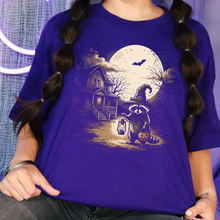 Wholesale Vintage Spooky Raccoon Graphic Tee - Team Purple