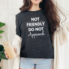 Not Friendly Do Not Approach Graphic Tee