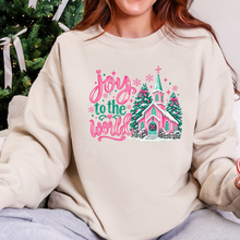 Wholesale Joy To the World Church Graphic Sweatshirt - Sand