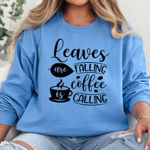 Wholesale Leaves Falling Coffee Calling Graphic Sweatshirt - Carolina Blue
