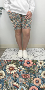 Spring Floral Bermuda Shorts w/ Pockets