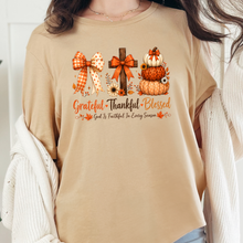 Wholesale Grateful Thankful Blessed Graphic Tee - Sand Dune