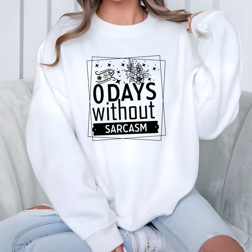 Without Sarcasm Floral Sweatshirt
